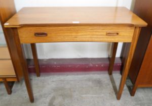 A Danish teak single drawer desk