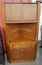 A G-Plan Fresco teak corner cabinet