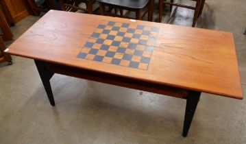 A Danish teak two tier coffee table