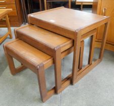 A teak nest of tables