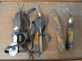 Two pairs of ice skates, circa 1930s