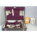 A collection of flatware and a boxed The Lucie Attwell Kiddy's Cutlery set, boxed