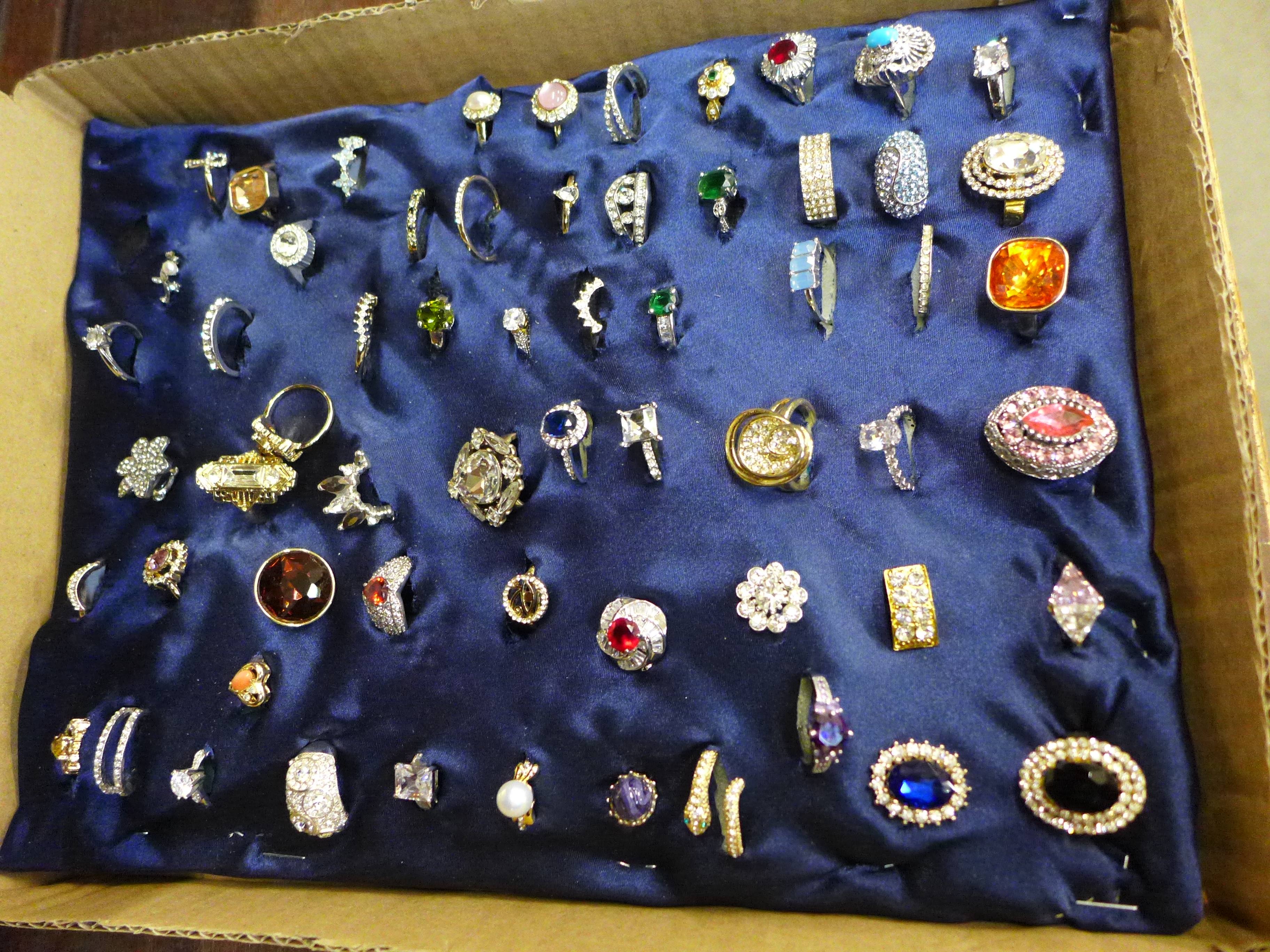 A collection of sixty dress rings