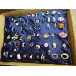 A collection of sixty dress rings