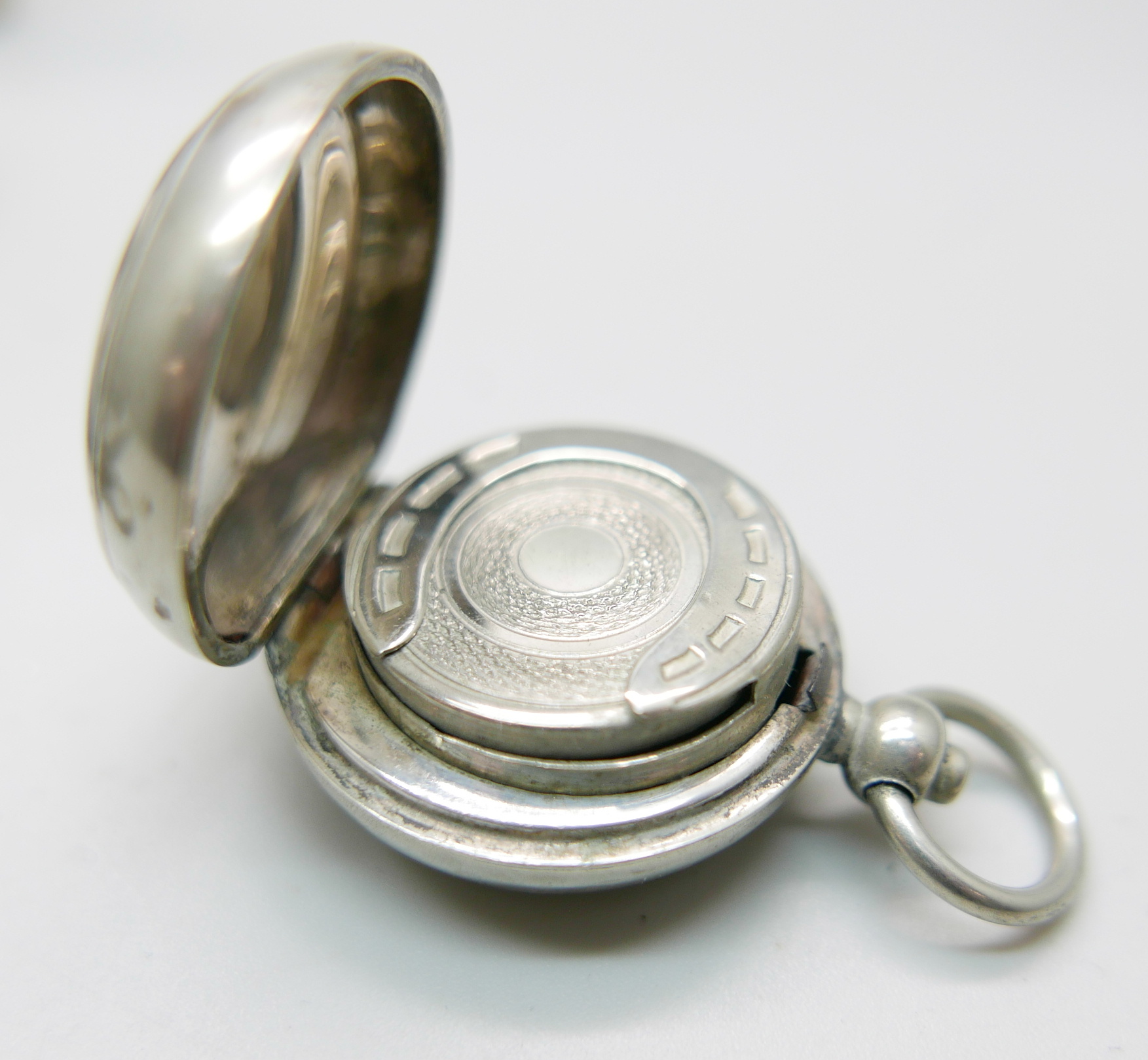 A propelling pencil, tests as silver, a silver mounted miniature pipe, two silver thimbles (one - Image 5 of 5