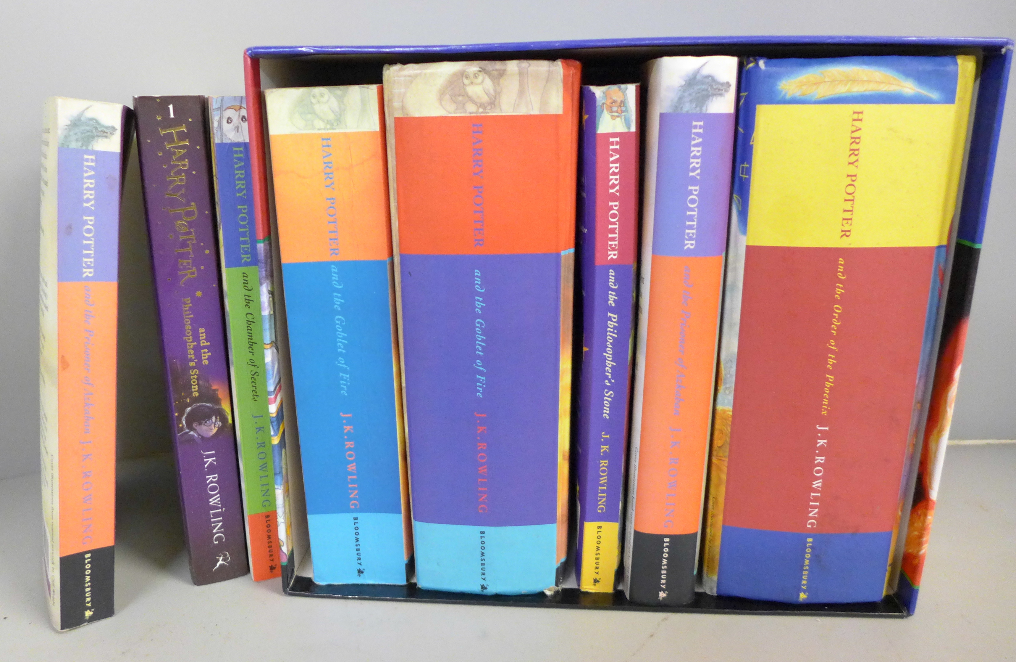 A collection of Harry Potter novels
