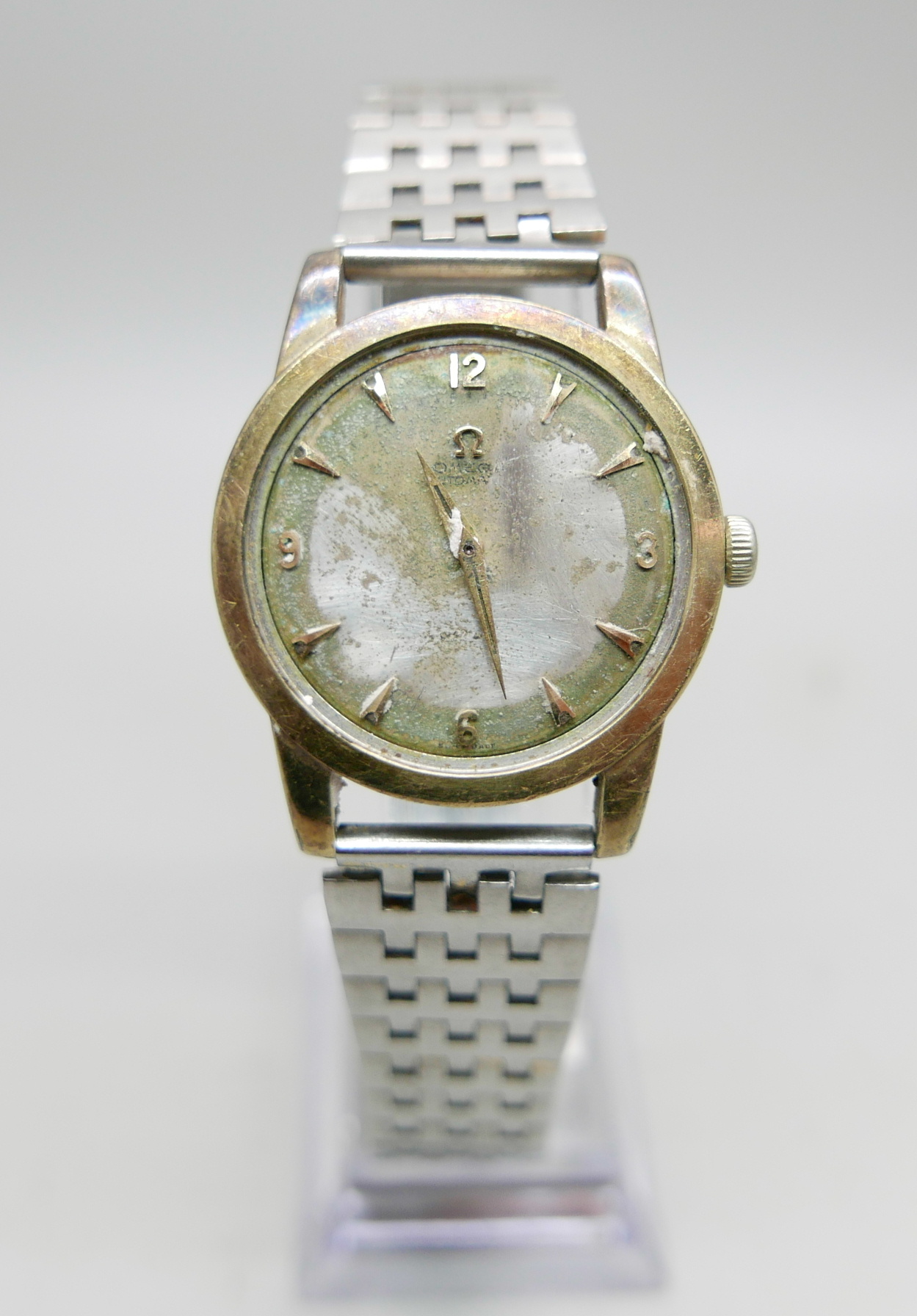 A gentleman's Omega wristwatch, a/f