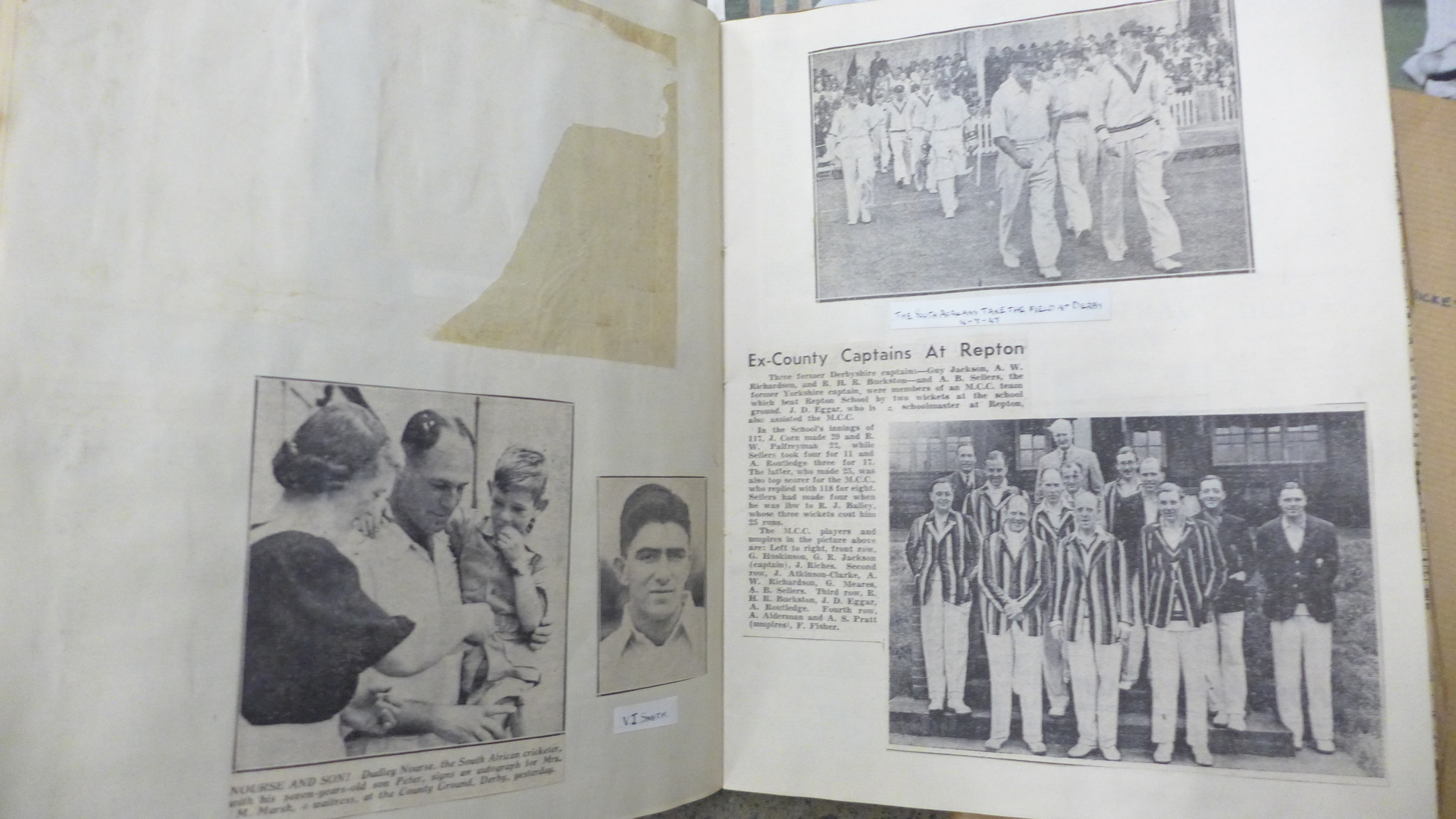 Cricket ephemera, scrapbooks with autographs, score books, etc., 1940s onward - Image 8 of 17