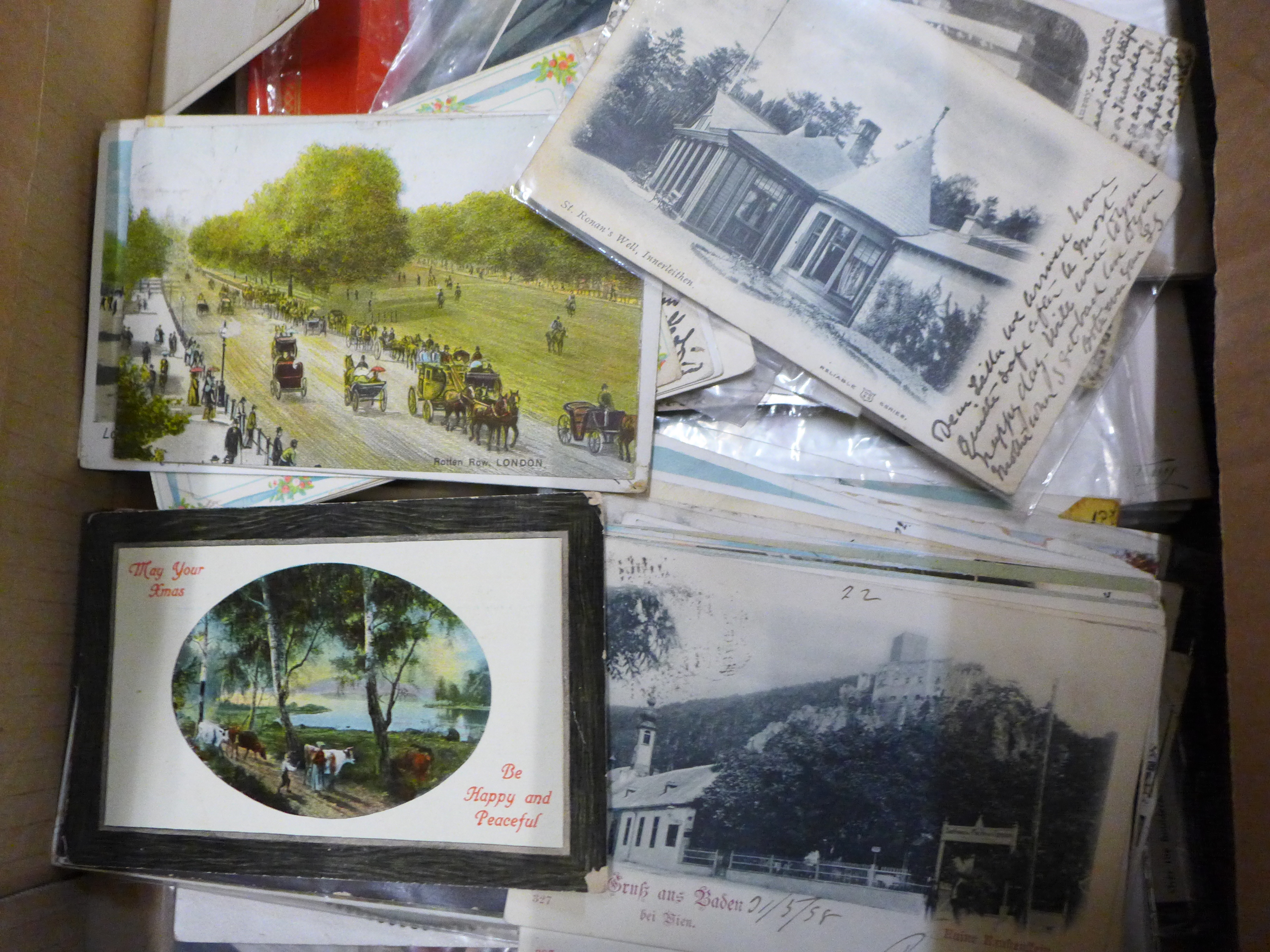 A collection of vintage postcards and album and one volume, The Pickwick Papers with plates - Image 9 of 12
