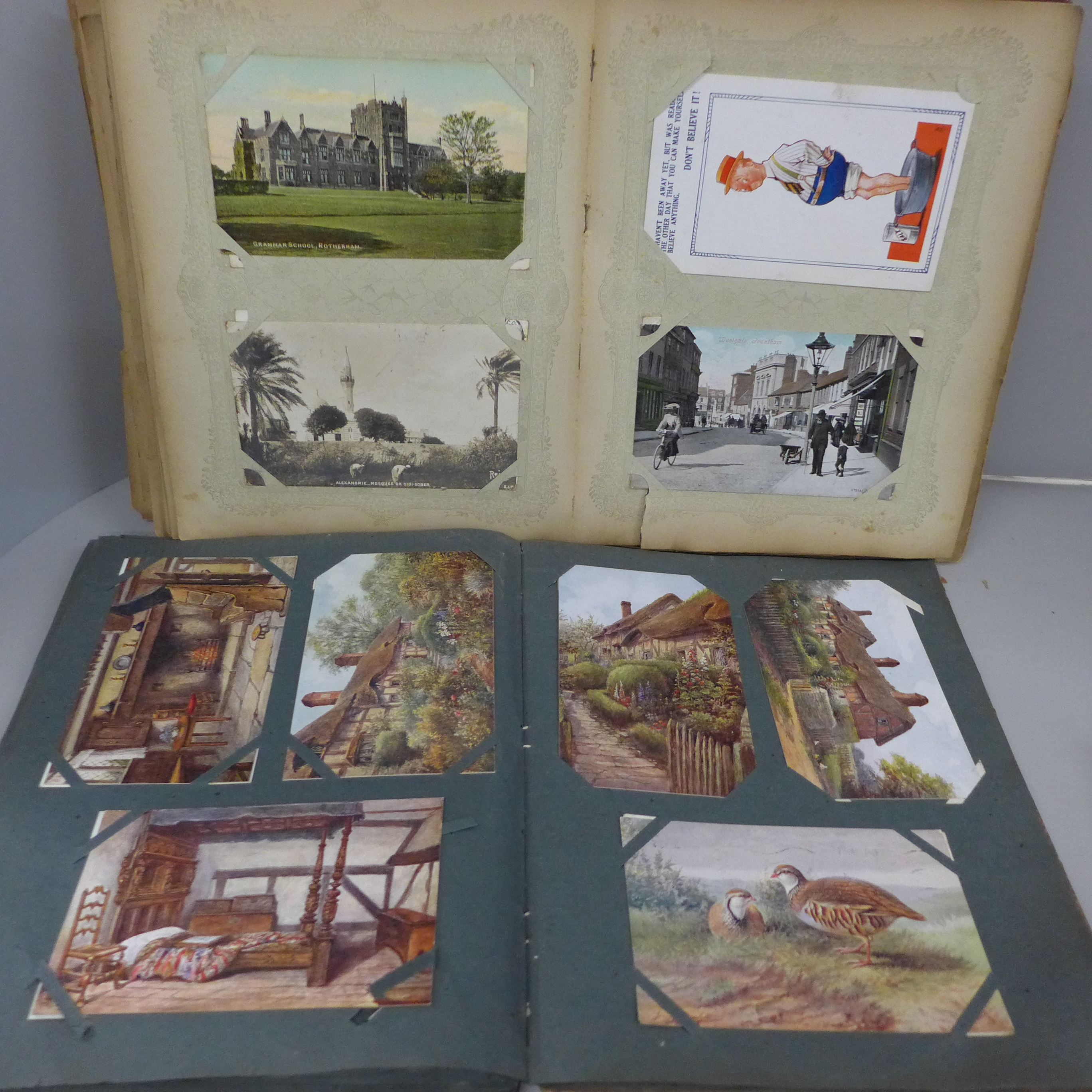 Two albums of Edwardian postcards, photographic and topographical - Image 6 of 6