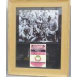 Nottingham Forest, framed and mounted picture and match ticket from the 1979 European Cup Final