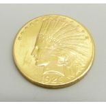 A United States of America ten dollars gold coin, 1926, 16.7g