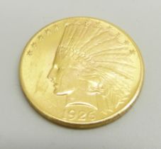 A United States of America ten dollars gold coin, 1926, 16.7g