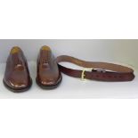 A pair of gentleman's leather Loake shoes, size 10, new in box and a Hoggs of Fife gentleman's