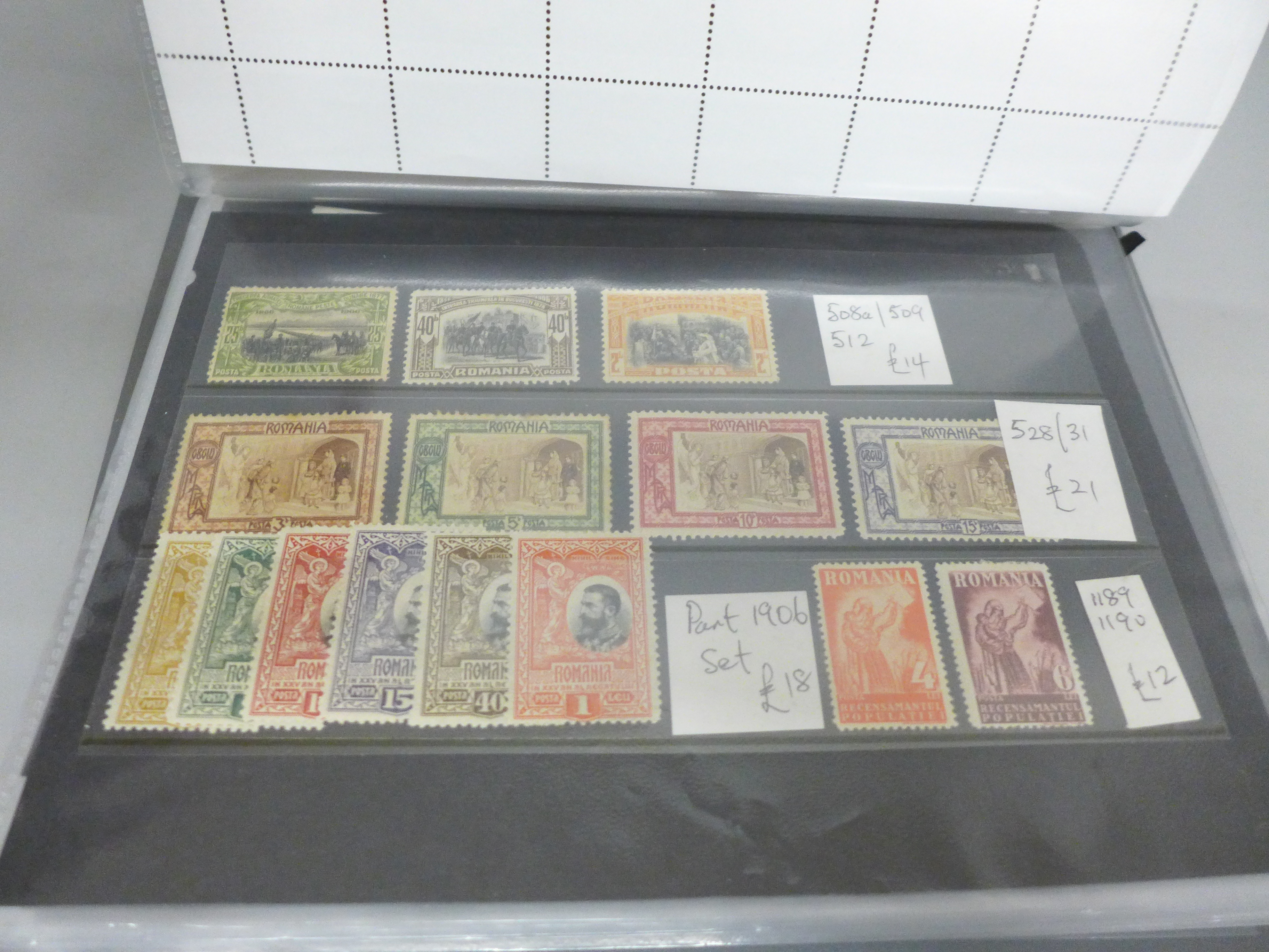 Stamps; an album of better stamps and sets on stock cards, all identified and catalogued at over £ - Image 4 of 6