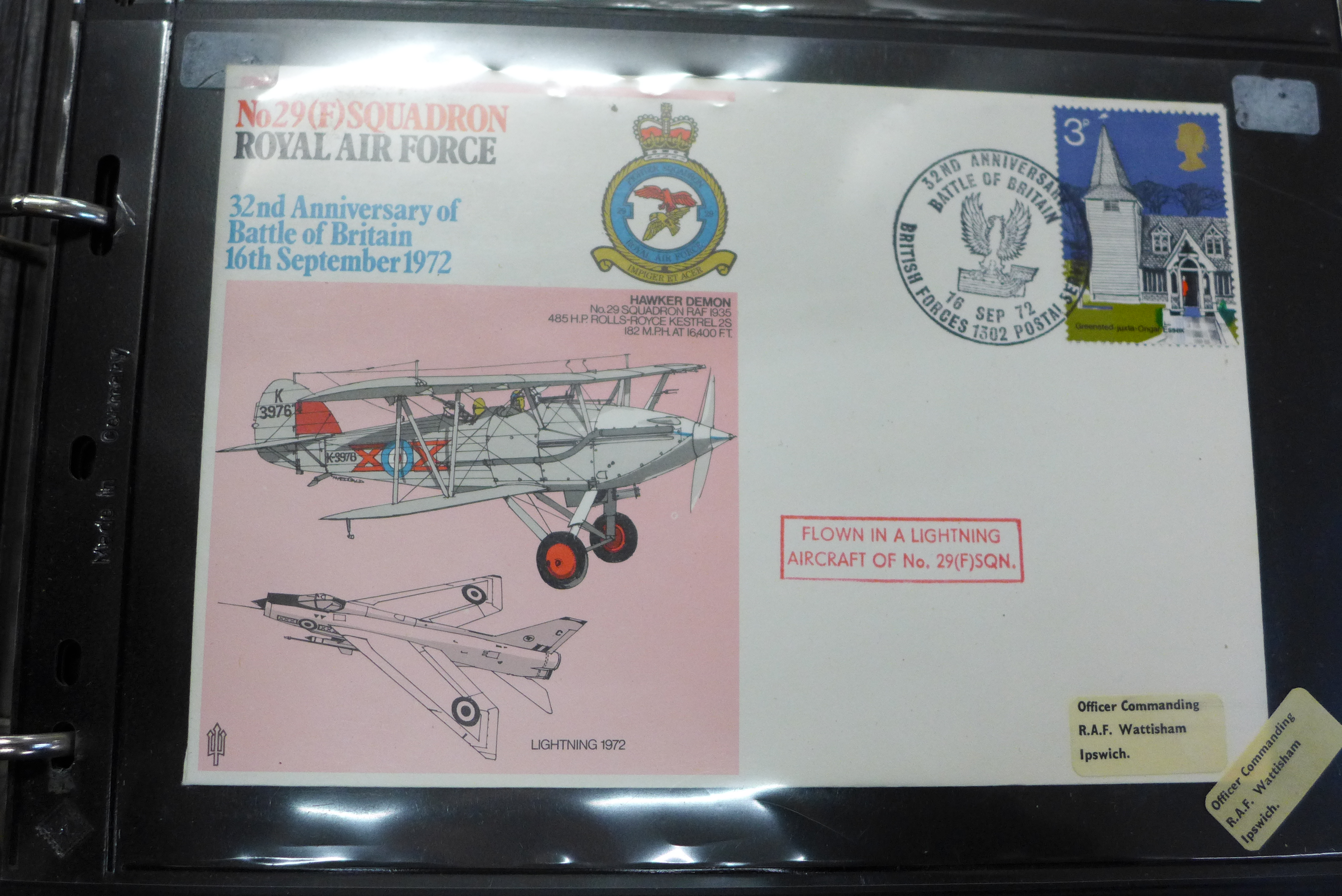 Stamps; an album of RAF flown covers, including signed (48 no.) - Image 2 of 9