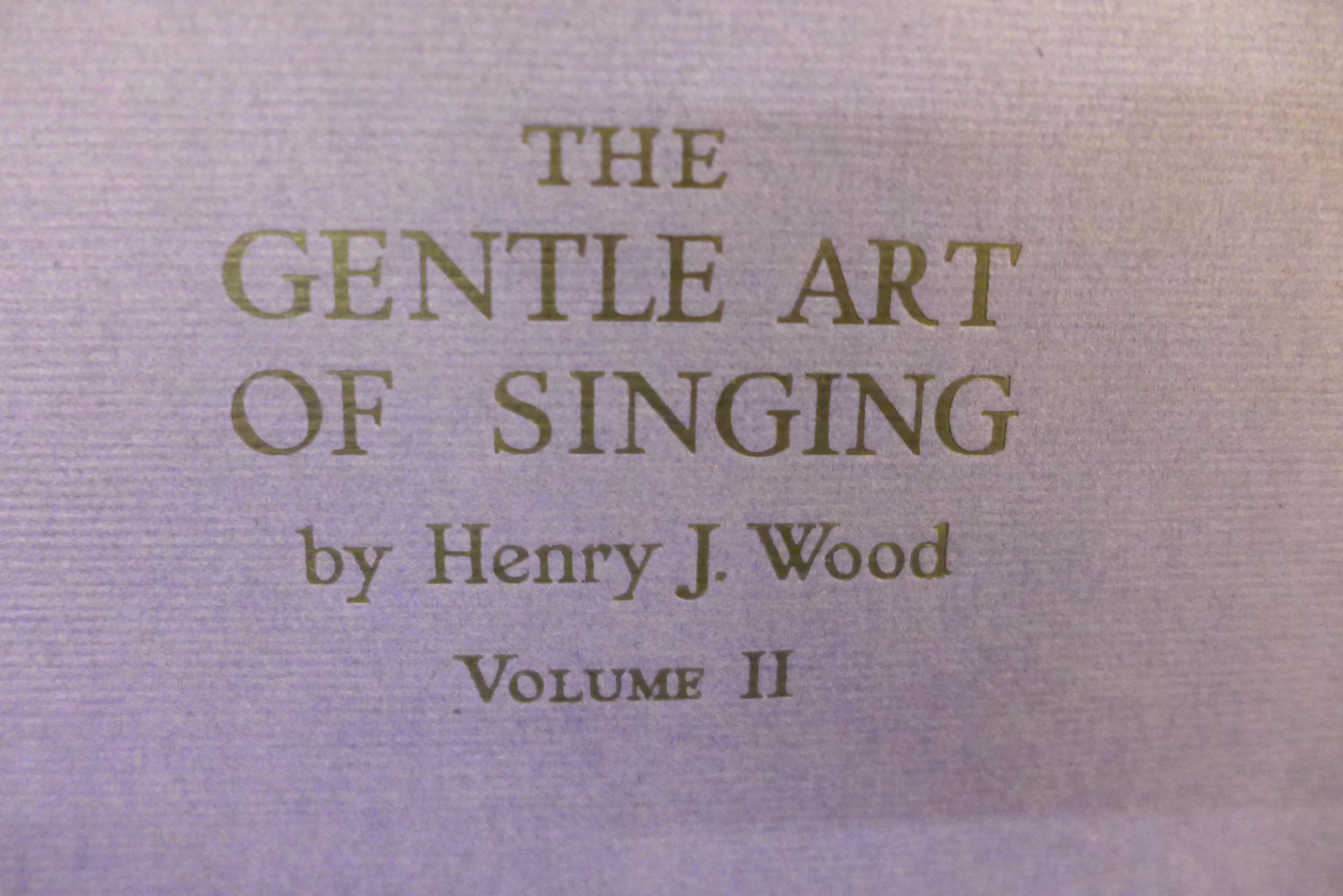 A Radio Times from 1959 in folder; two The Gentle Art of Singing by Henry J. Wood, a wooden - Image 9 of 10