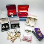 A quantity of cufflinks (some boxed)