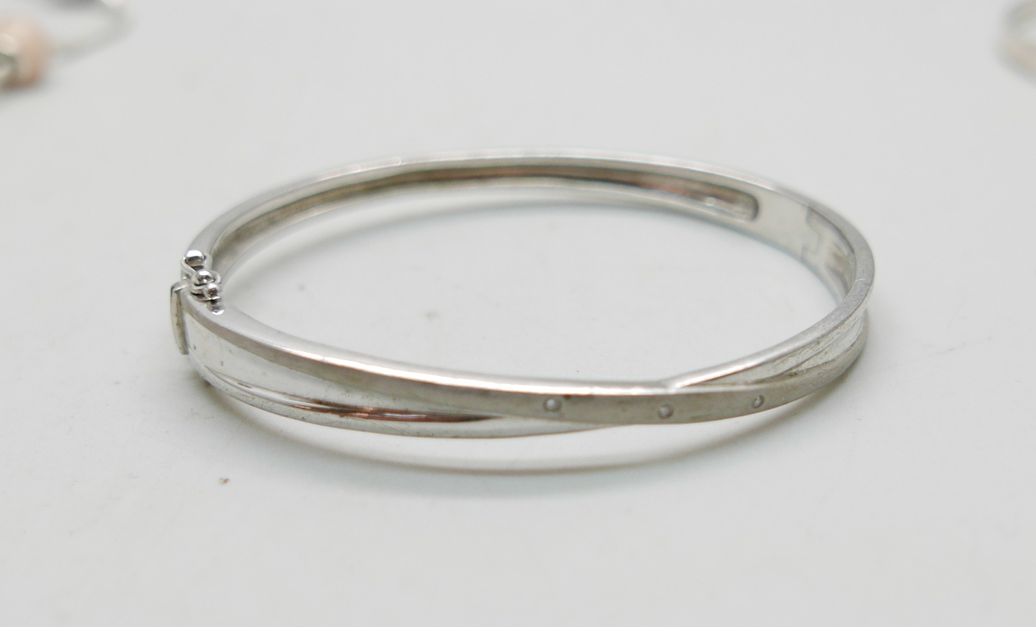 Two silver bangles and a Pandora bracelet - Image 4 of 4