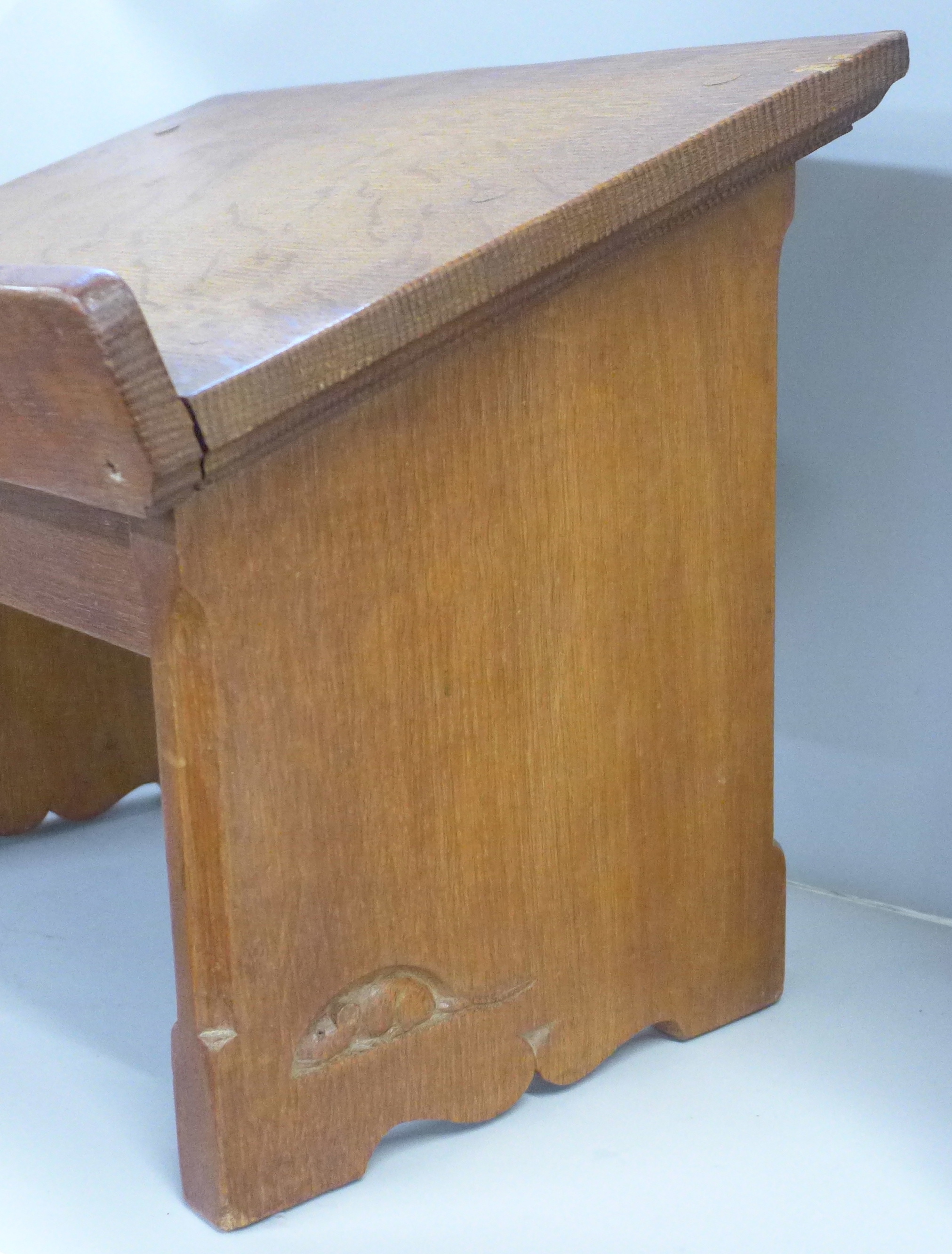 A Robert 'Mouseman' Thompson oak lectern, a/f - Image 2 of 11