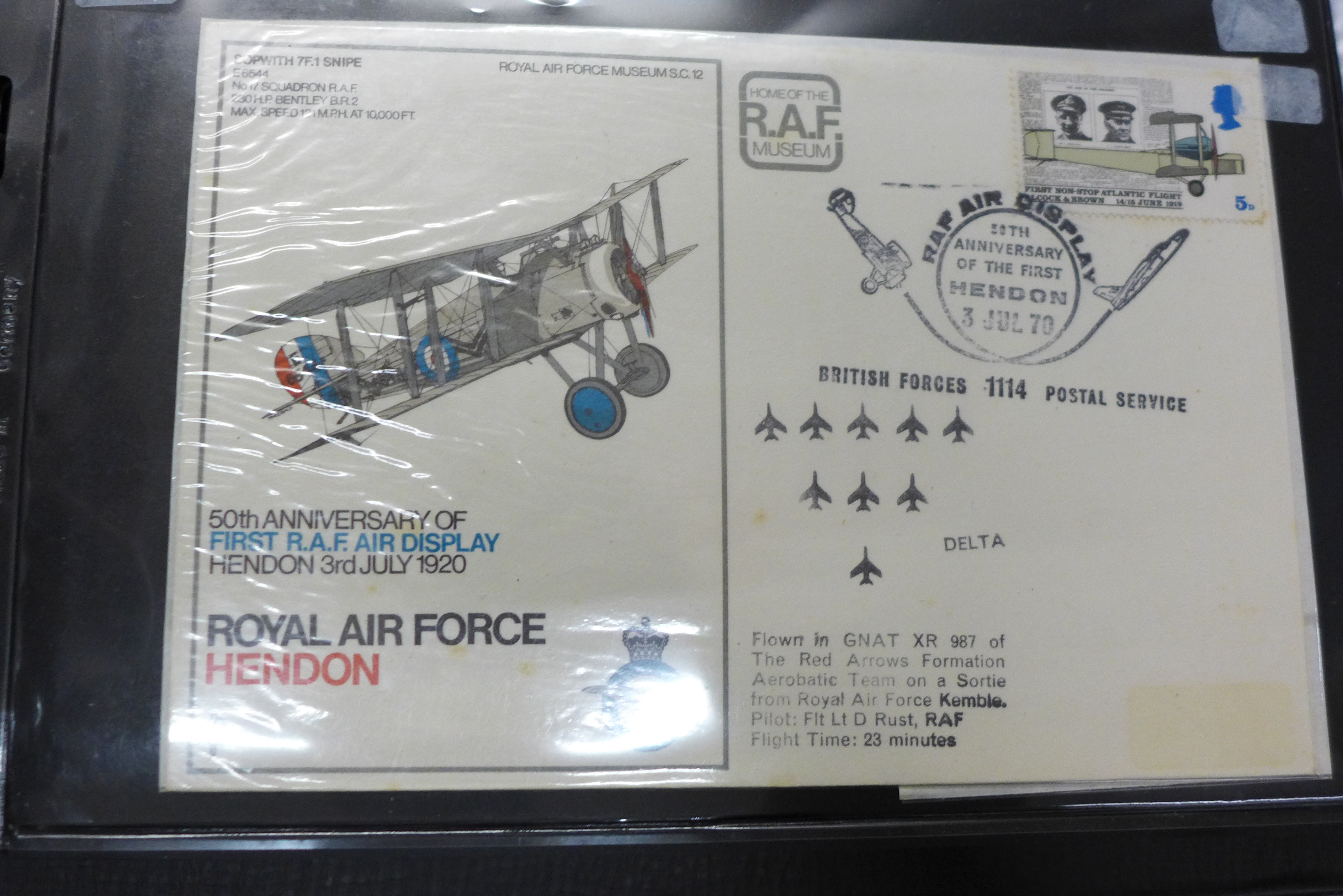 Stamps; an album of RAF flown covers, including signed (48 no.) - Image 4 of 9