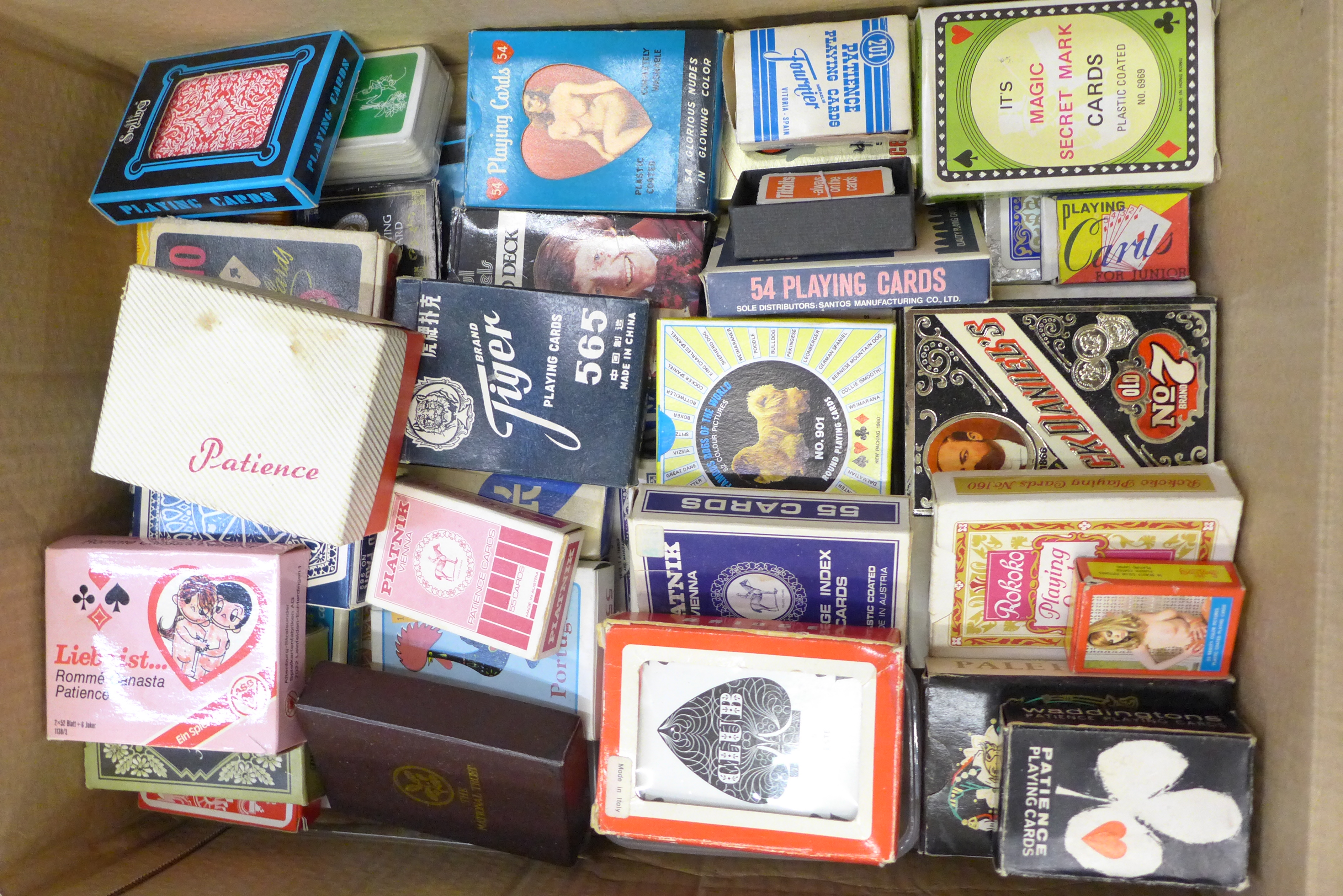 A collection of vintage playing cards
