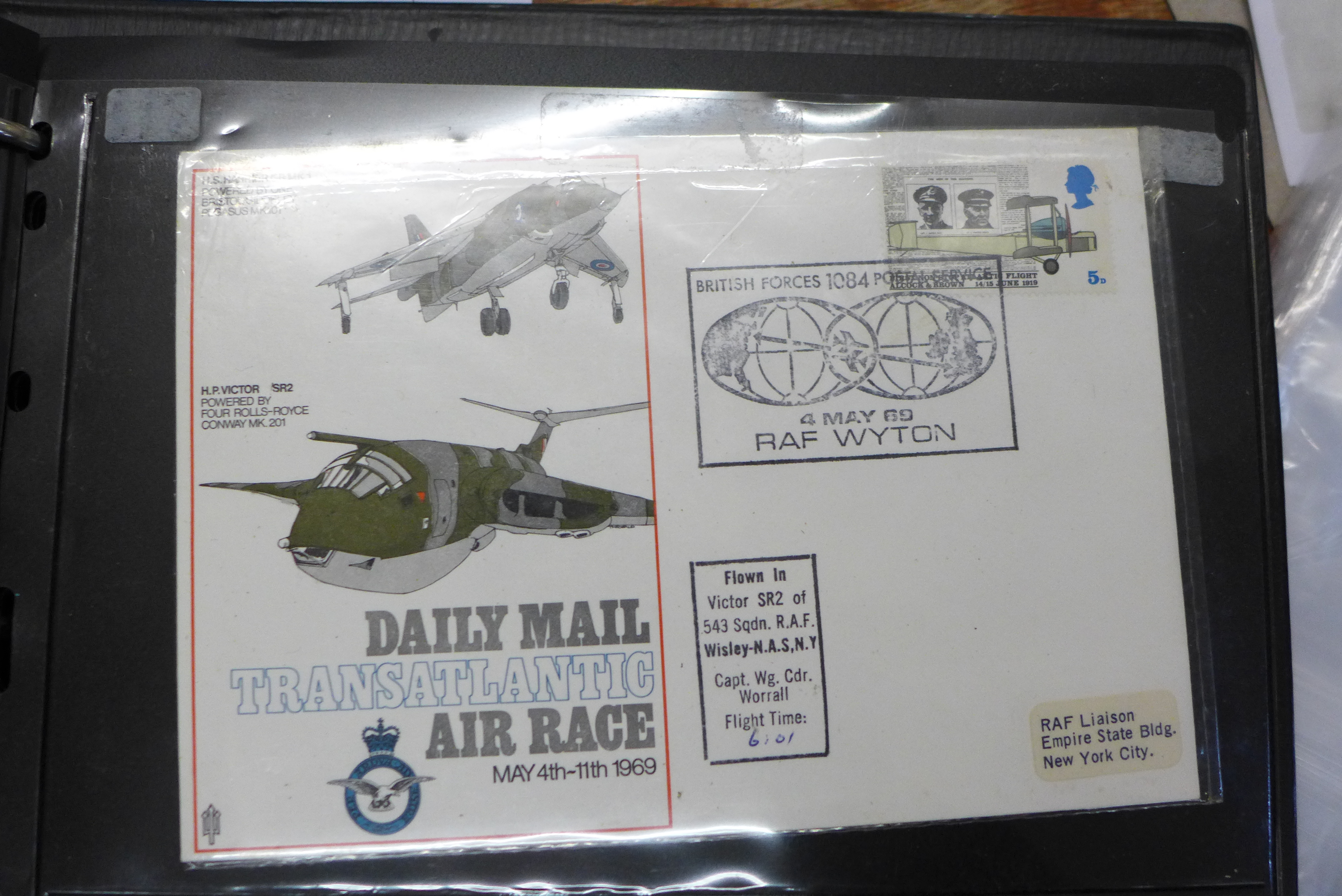 Stamps; an album of RAF flown covers, including signed (48 no.) - Image 5 of 9