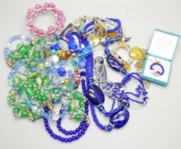 Murano and other glass jewellery