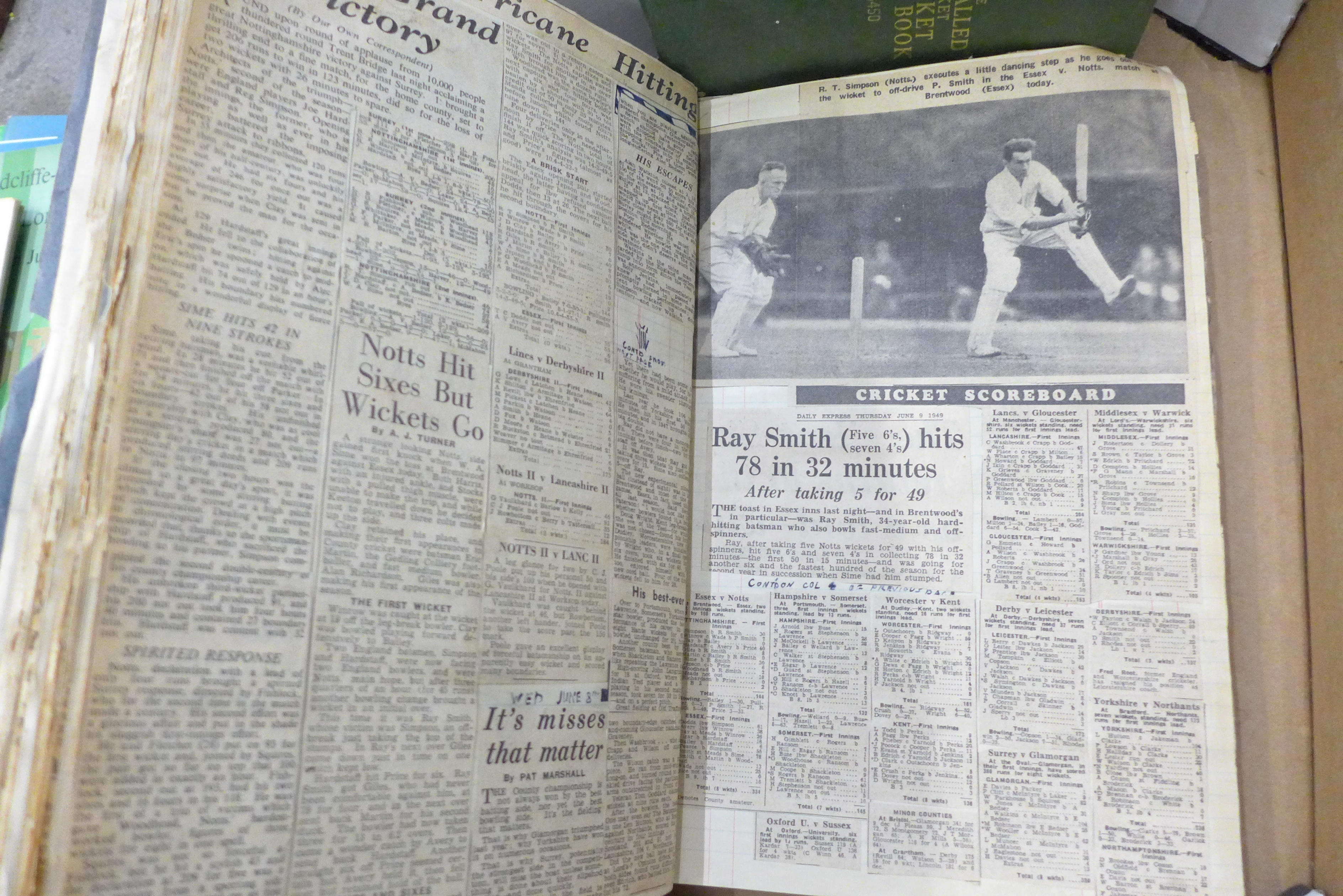 Cricket ephemera, scrapbooks with autographs, score books, etc., 1940s onward - Image 12 of 17