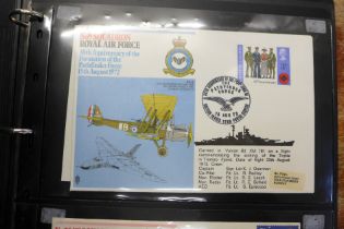 Stamps; an album of RAF flown covers, including signed (48 no.)