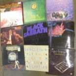 A collection of LP records; Alice Cooper, Black Sabbath, Glen Miller, Bee Gees, etc. (19)