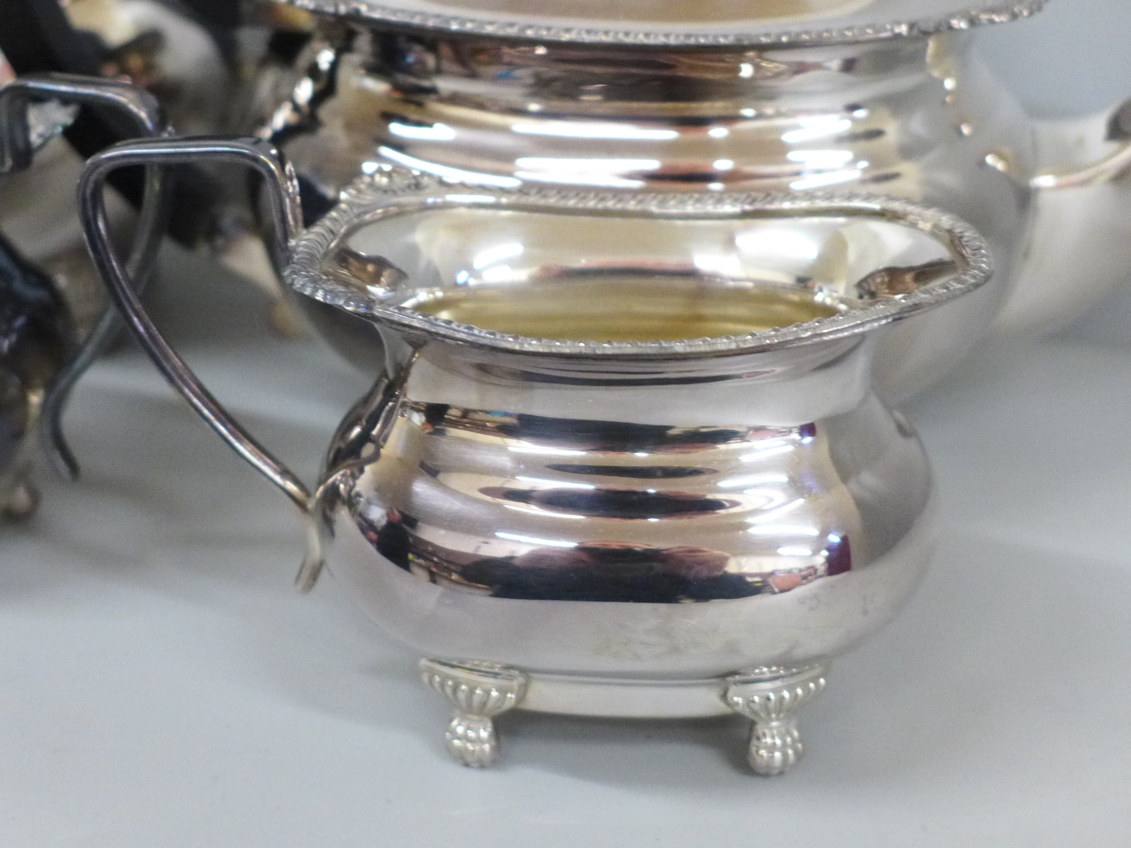 A Viners of Sheffield four piece silver plated tea service - Image 3 of 6