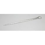 A William IV silver meat skewer, London 1824, 72g