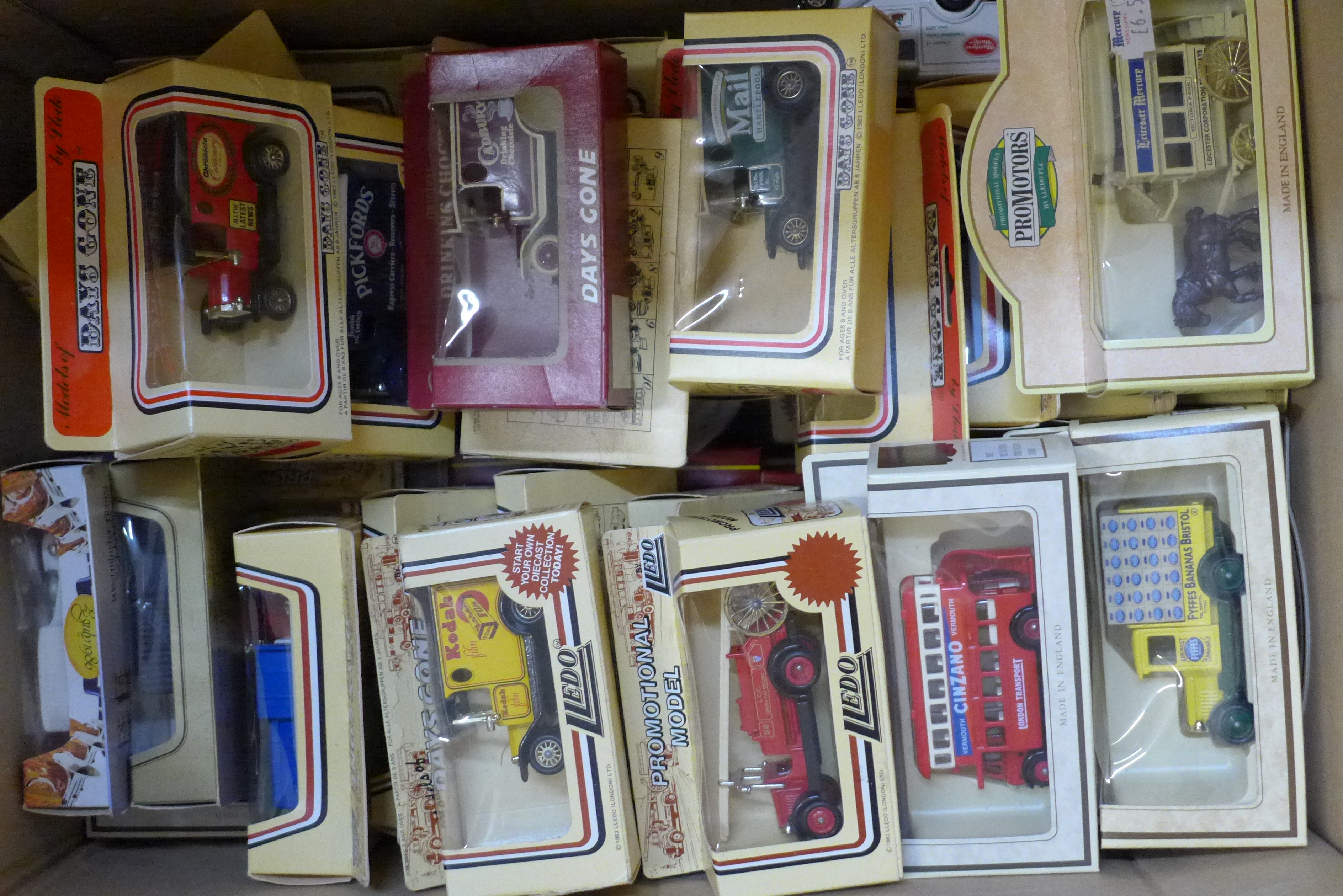 A collection of die-cast model vehicles, boxed; Lledo, Days Gone, Promotional, etc.