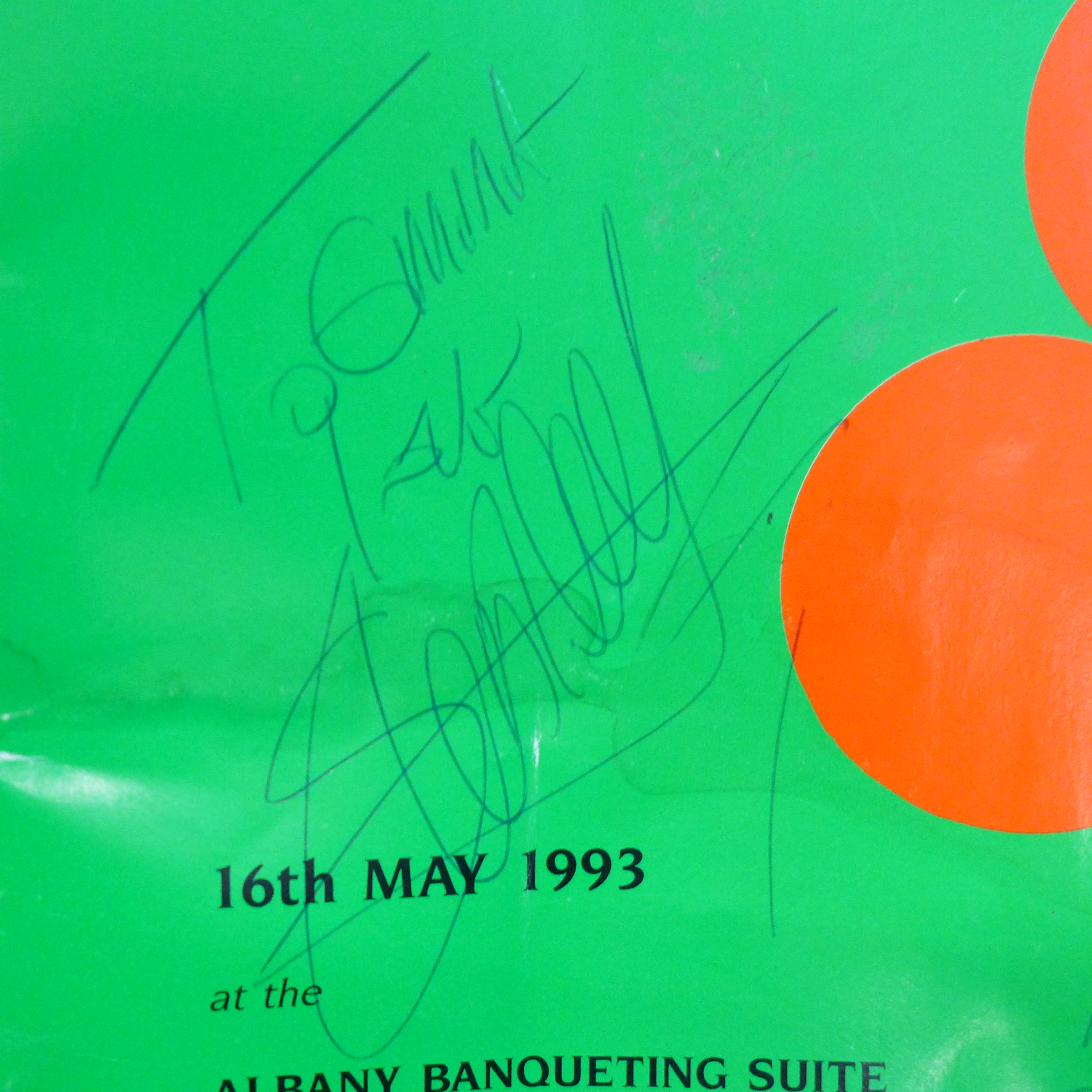 A 1990 Tennis National Championships programme with eight signatures, a Stephen Hendry autographed - Image 2 of 5