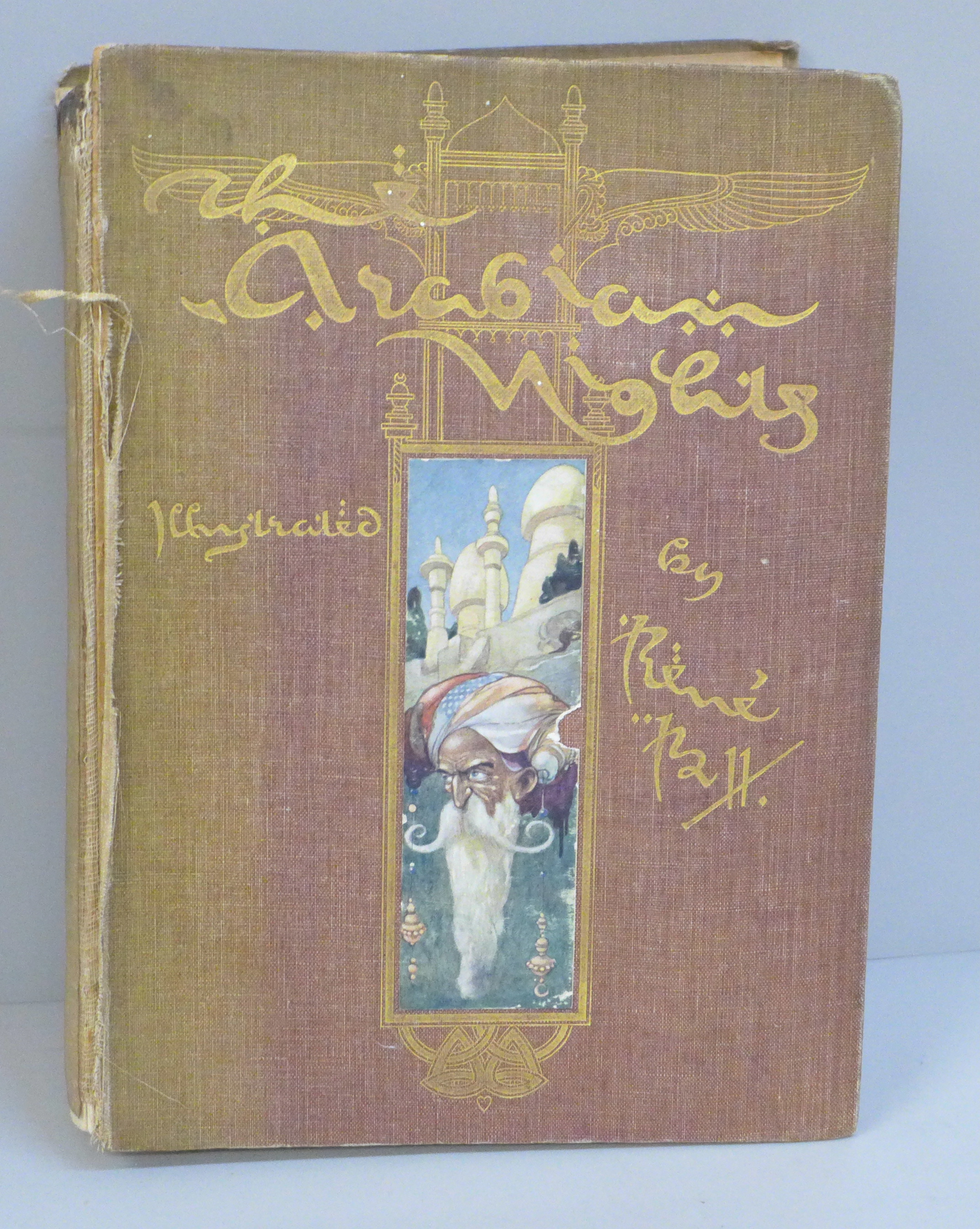 An Arabian Nights book with illustrations by Rene Bull, London, Constable & Co. Ltd. 1912, spine a/f