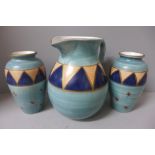 A pair of Porto of Call by Jeff Banks vases and matching jug