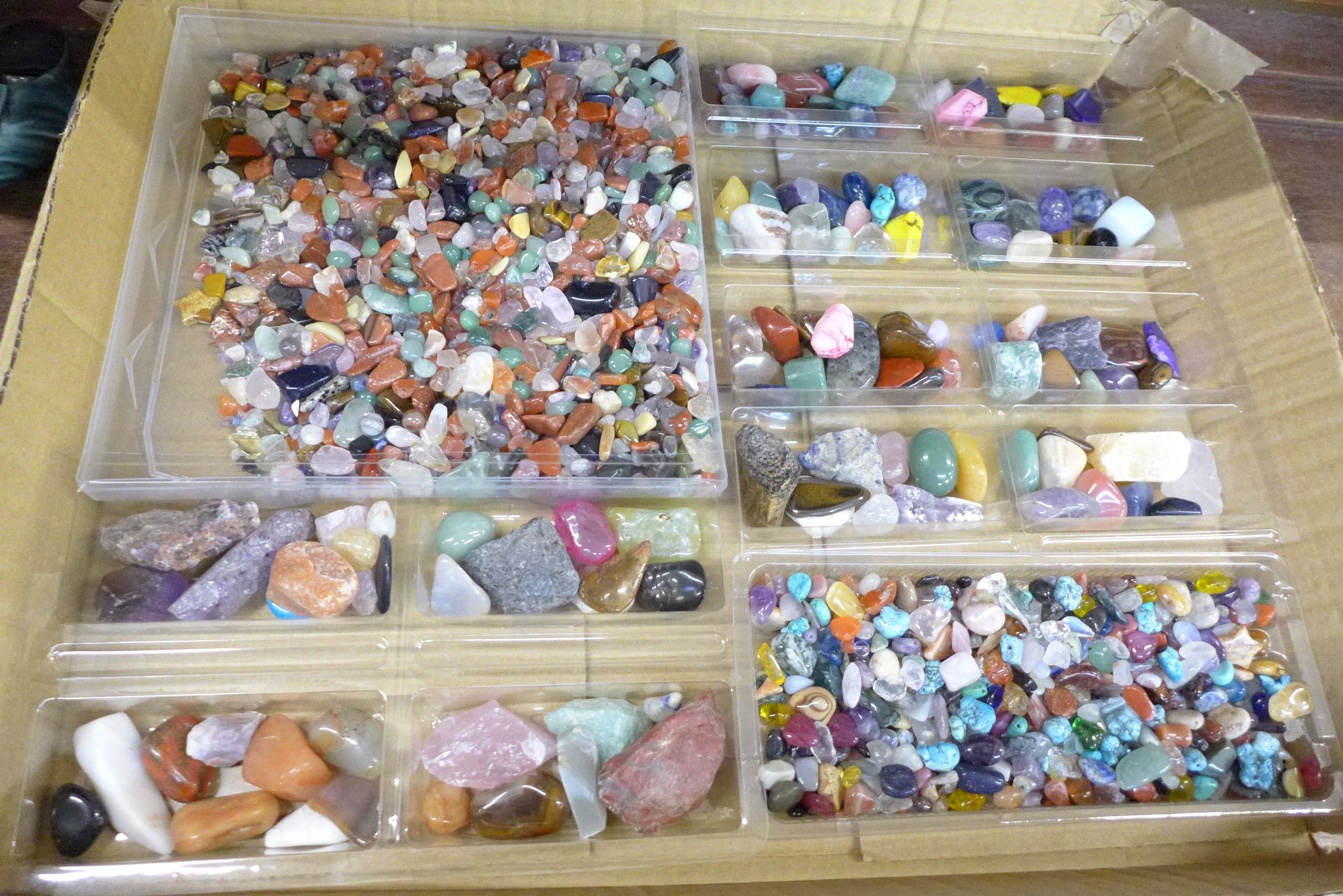 A large collection of semi-precious stones