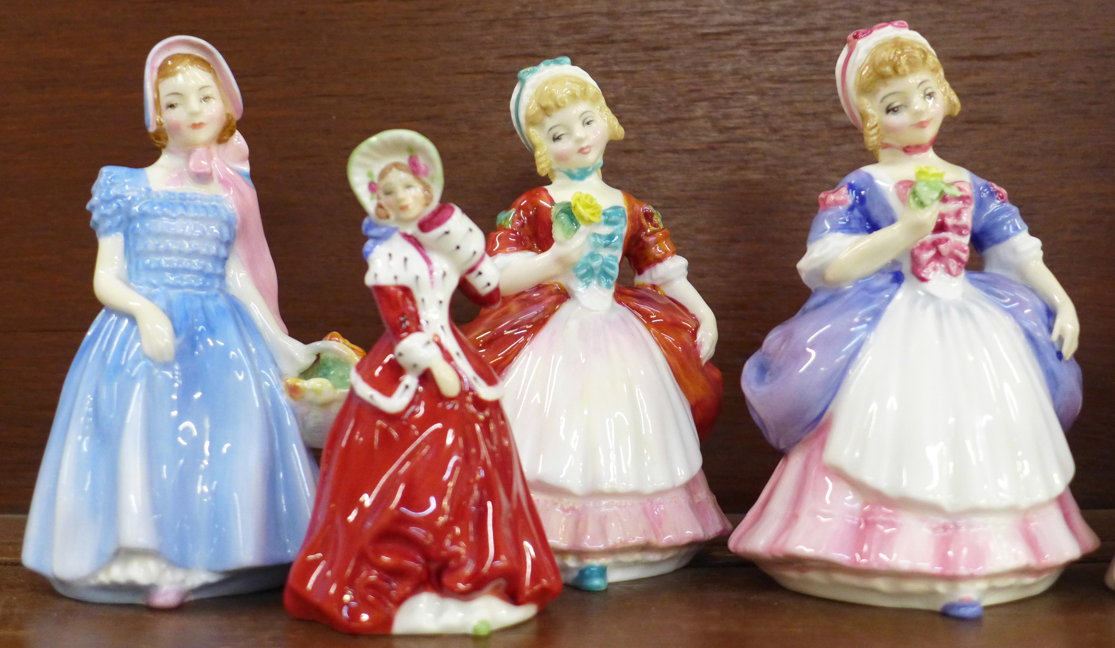 A collection of figures; five Royal Doulton figures, a Royal Worcester and two Coalport figures - Image 2 of 3