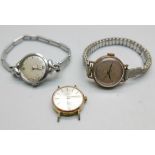Three lady's Omega wristwatches, a/f