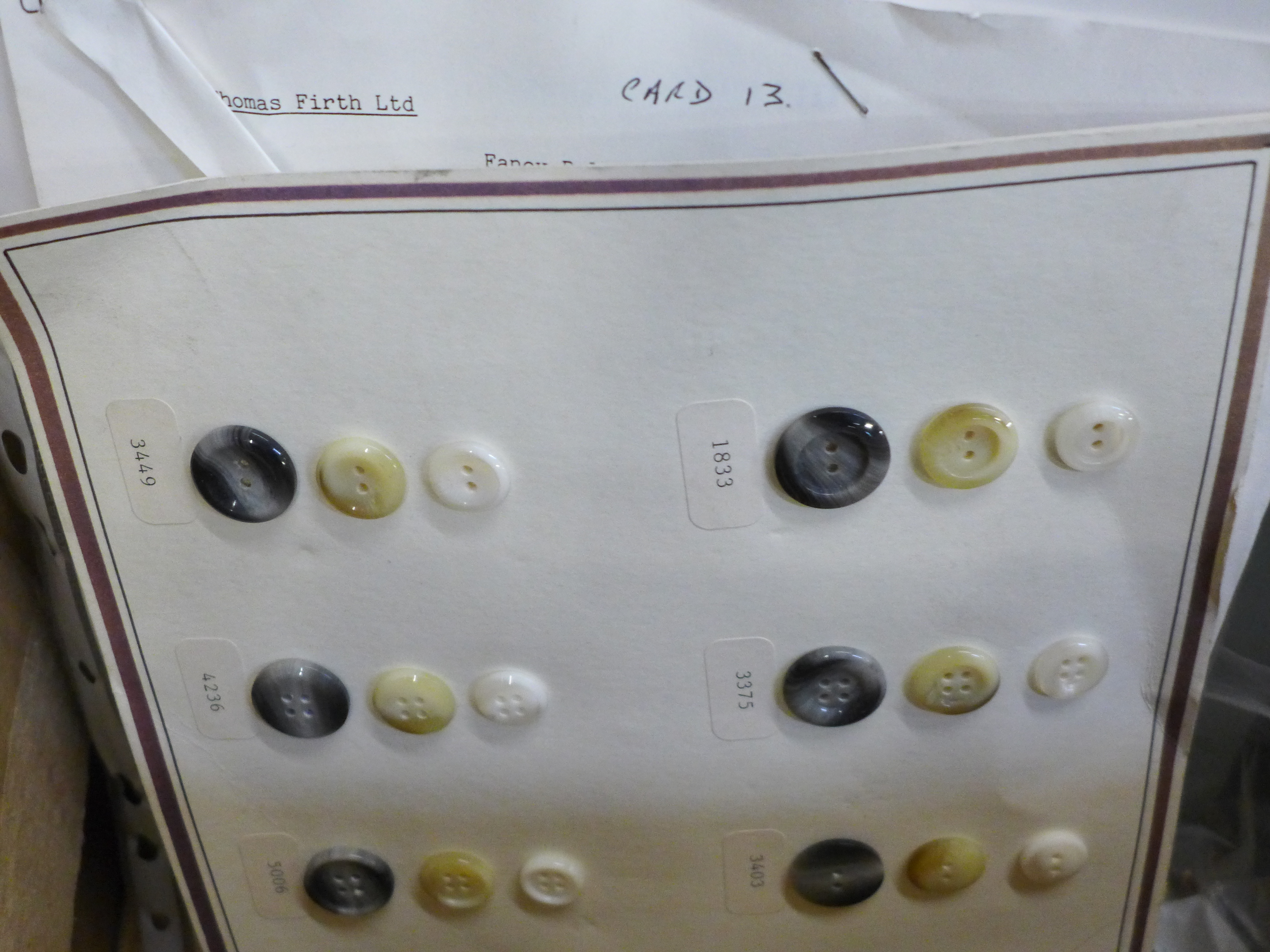 A collection of lace, fasteners and buttons merchant sample folders, all vintage - Image 6 of 12