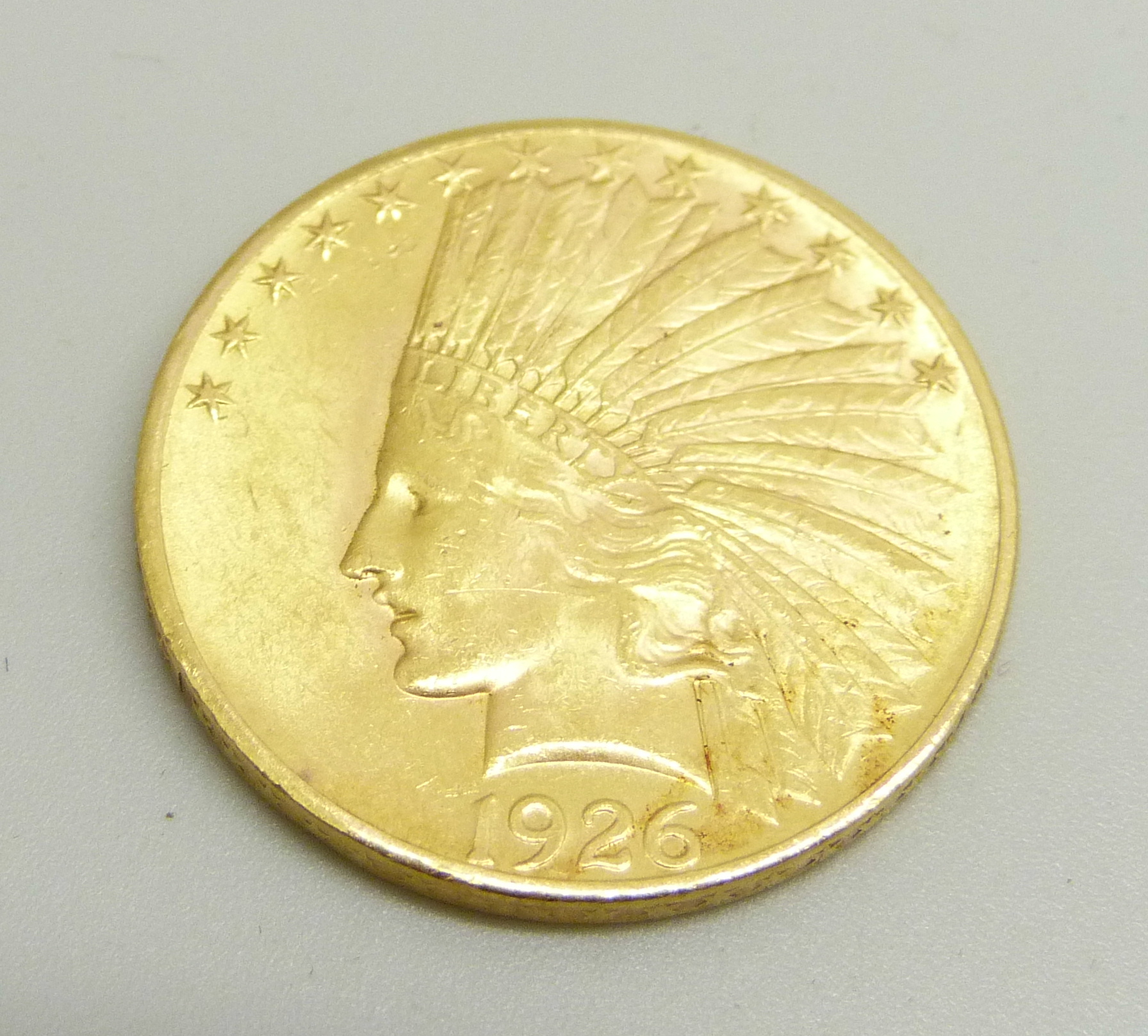 A United States of America ten dollars gold coin, 1926, 16.7g