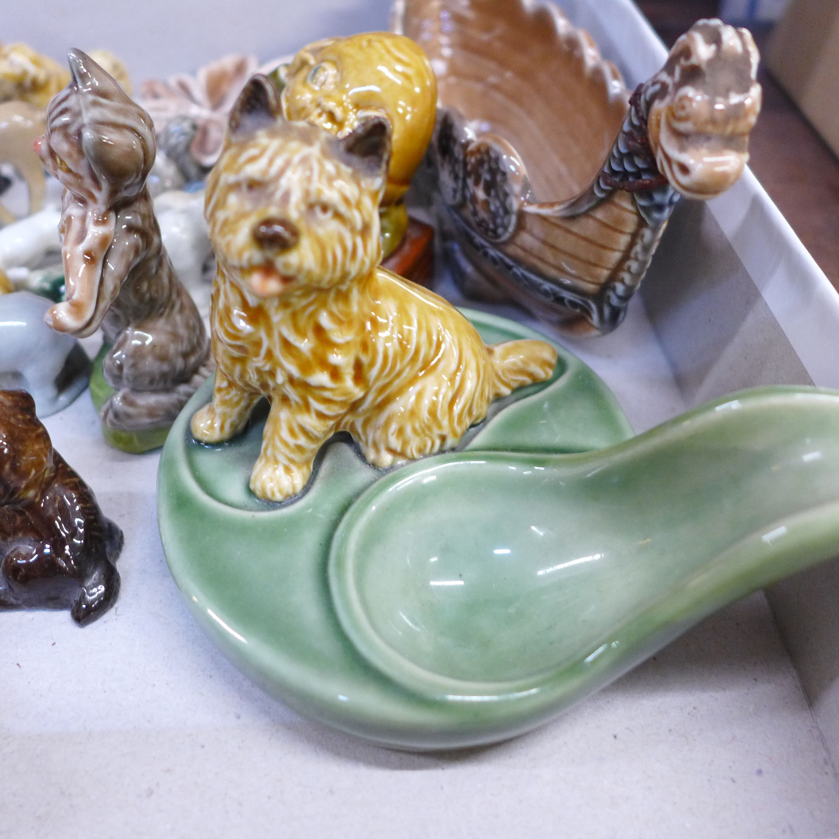 A collection of Wade whimsies, Viking boat, pipe stand, etc. - Image 2 of 4