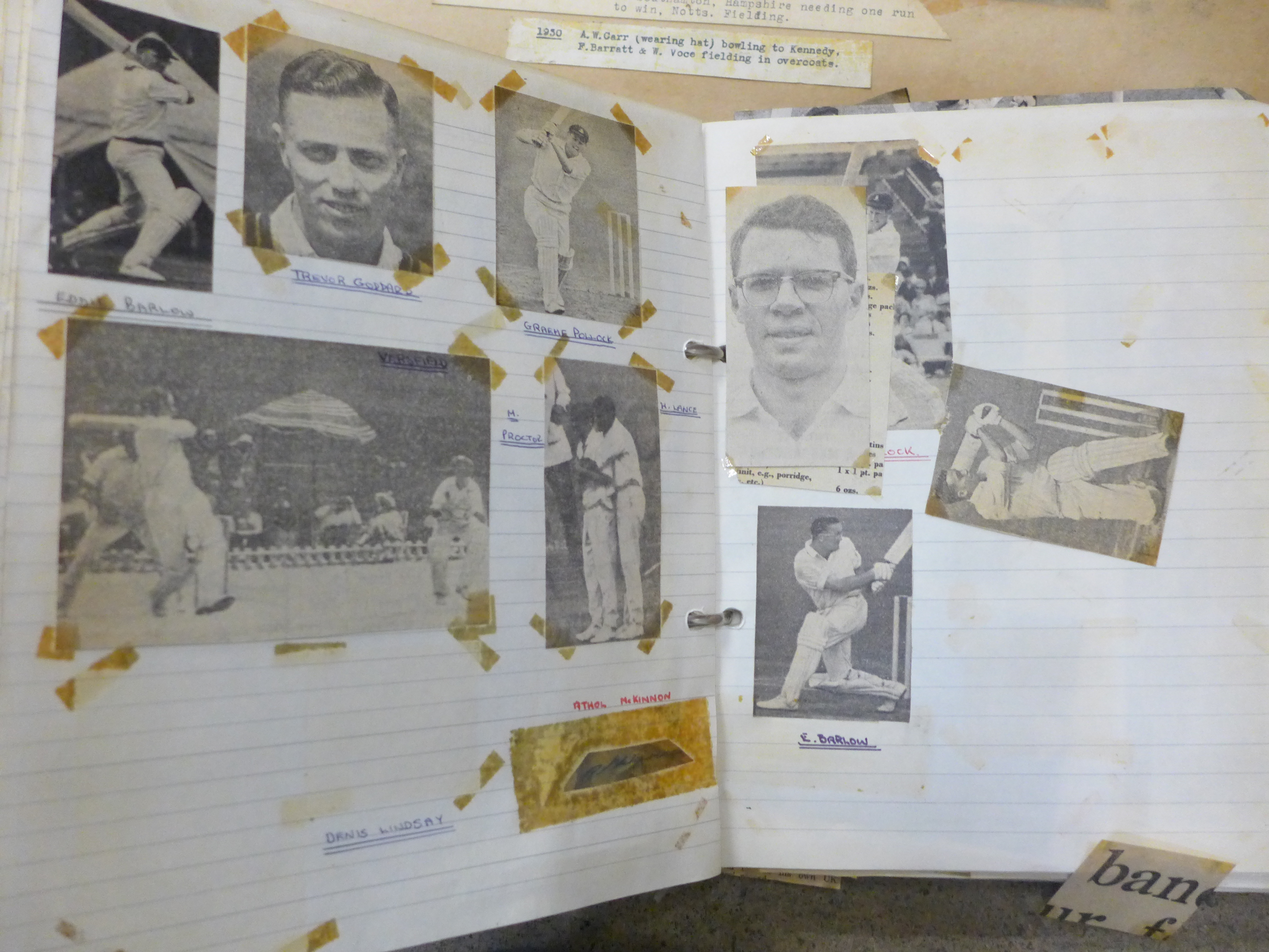 Cricket ephemera and scrap albums with autographs including Larwood, Boycott, Subba Row - Image 14 of 19