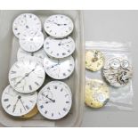 Pocket watch movements including E.J. Dent (missing dial)