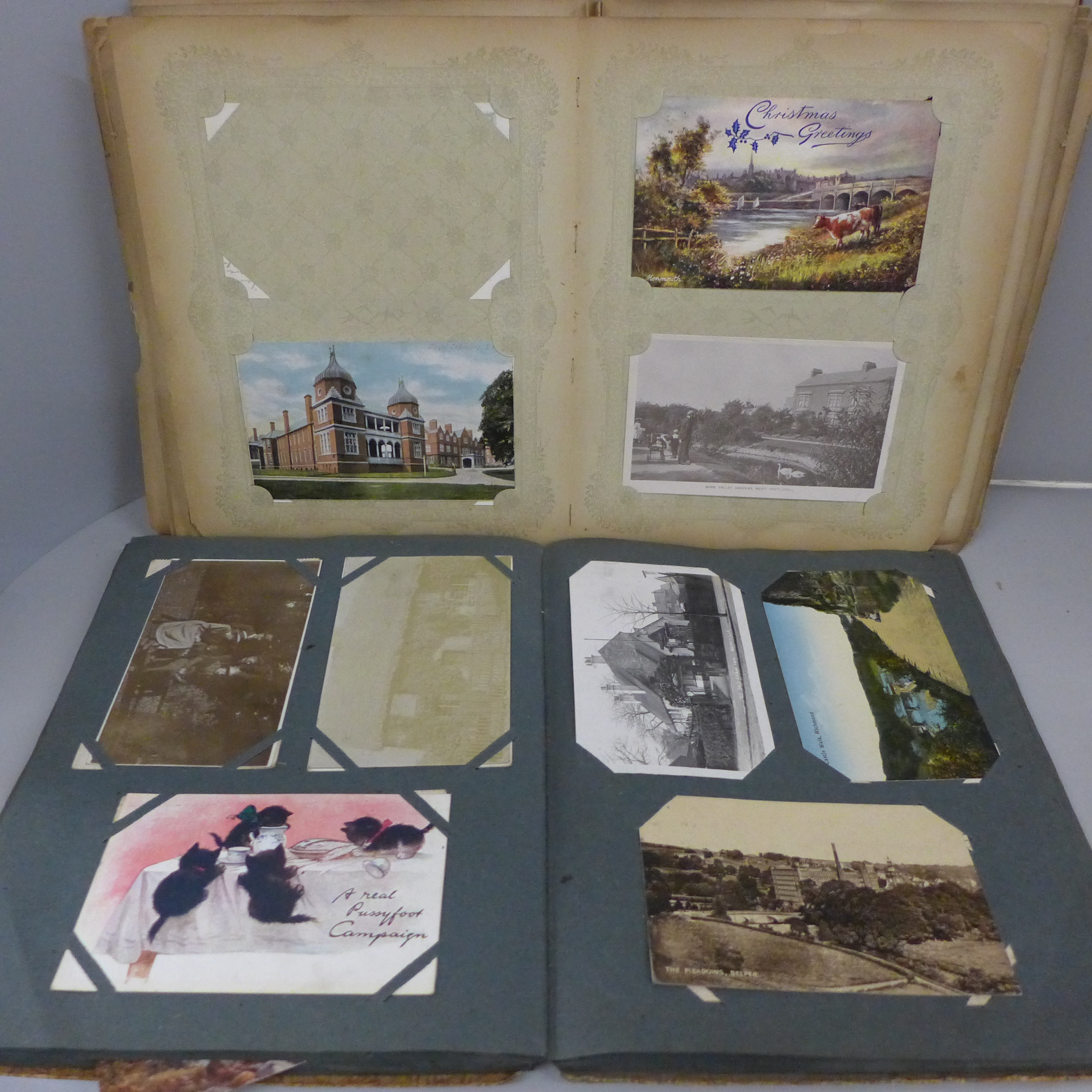 Two albums of Edwardian postcards, photographic and topographical - Image 4 of 6