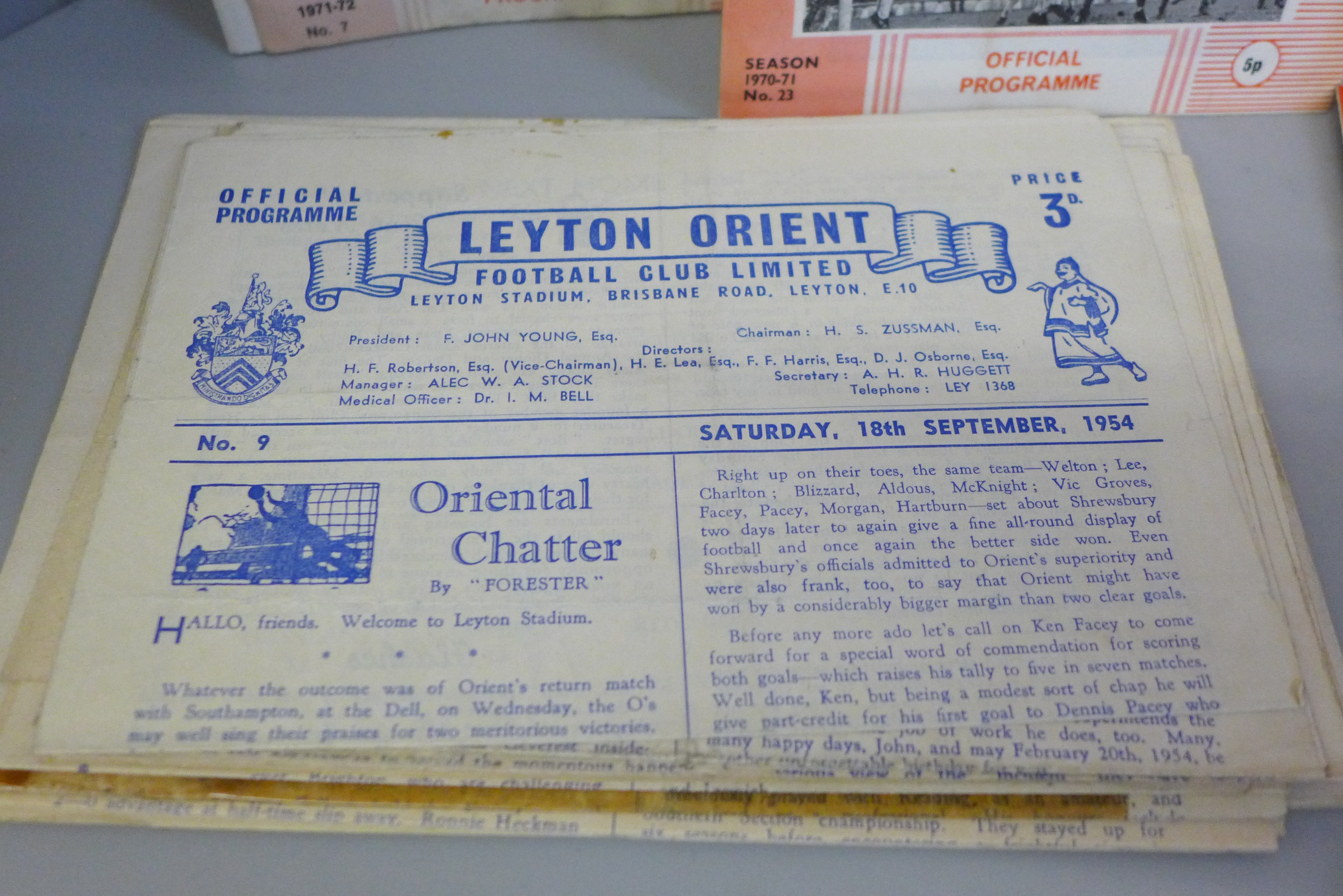 Football memorabilia; Leyton Orient home programmes from the 1950s (12 no.), 60s and 70s (50 no.) - Image 2 of 6