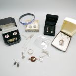 Silver jewellery, a Michaela Frey bracelet and costume jewellery