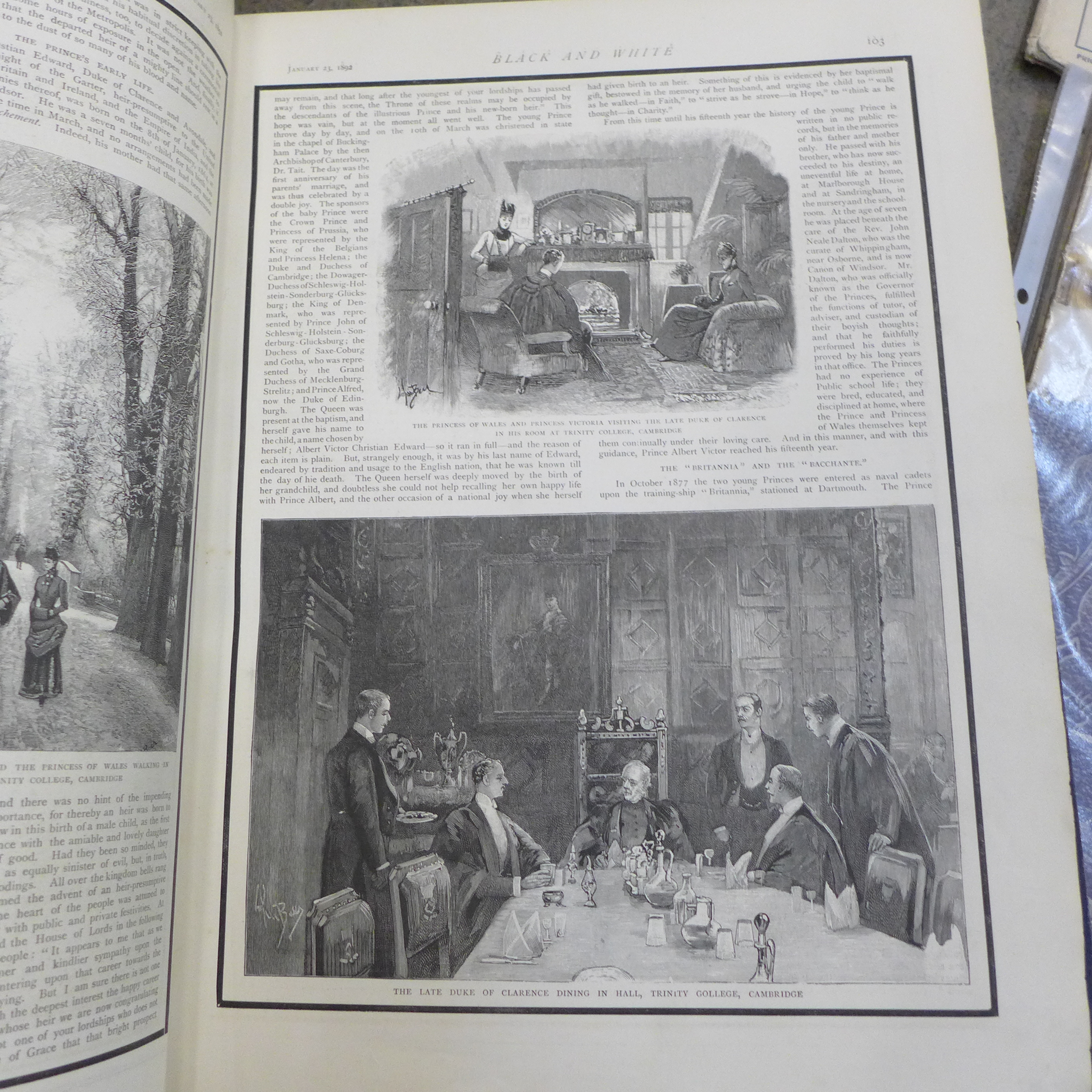 A hard bound volume of Illustrated Papers, 1892-1900 and three special copies of The Illustrated - Image 7 of 8
