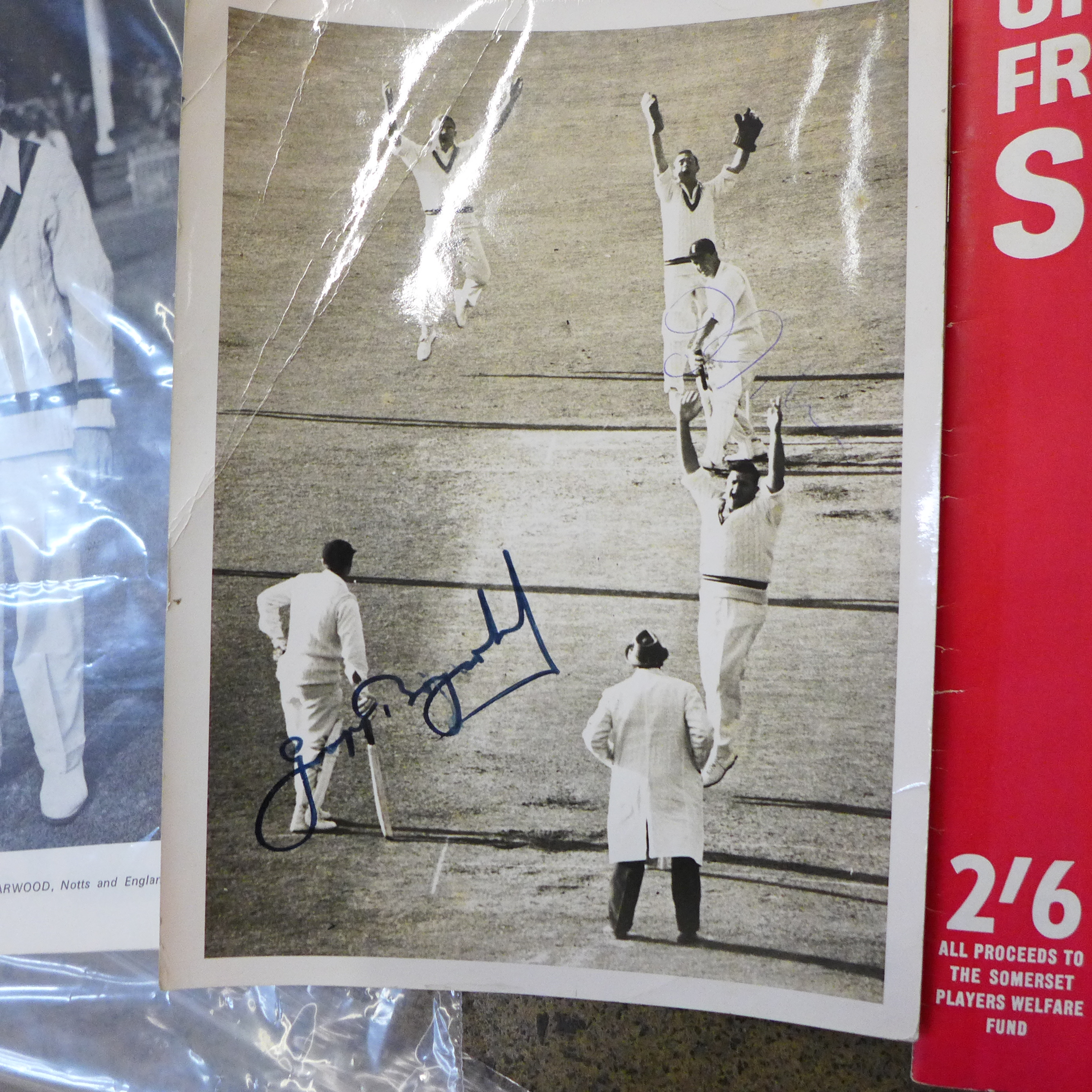 Cricket ephemera and scrap albums with autographs including Larwood, Boycott, Subba Row - Image 2 of 19